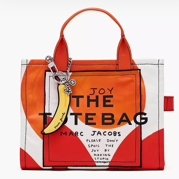 DAVID SHRIGLEY X MARC JACOBS CANVAS MEDIUM TOTE BAG - Picture 1 of 16